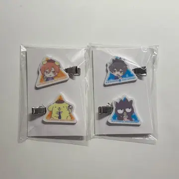 사사키와 미야노 산리오 콜라보 폼폼푸딩 배드마츠마루 아크릴 헤어 클립