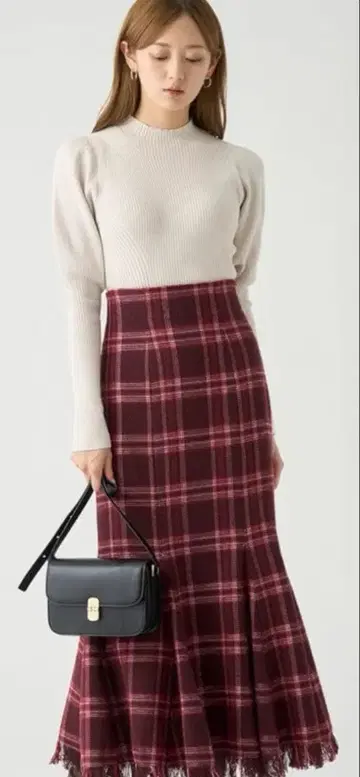 snidel 체크 스커트