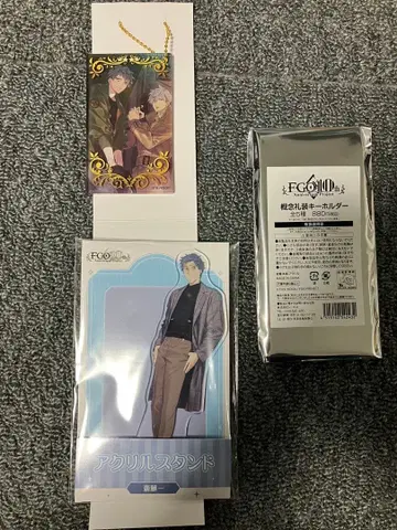 FGO 로손 콜라보 사이토 하지메 아크릴 스탠드 개념 예복 키링