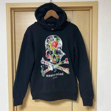 mastermind 블랙 꽃무늬 스컬 후드티 L 마스터마인드