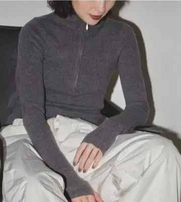 TODAYFUL 하프 지퍼 리브 니트