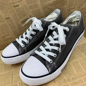 새상품 남성용 28.0cm 경량 폭넓은 캔버스 스니커즈 그레이 1980D