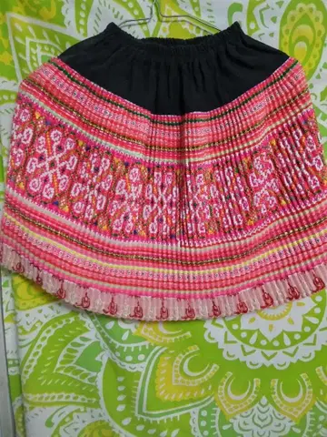 몽족 수제 자수 스커트*구제 의류 빈티지*잔티크 archi