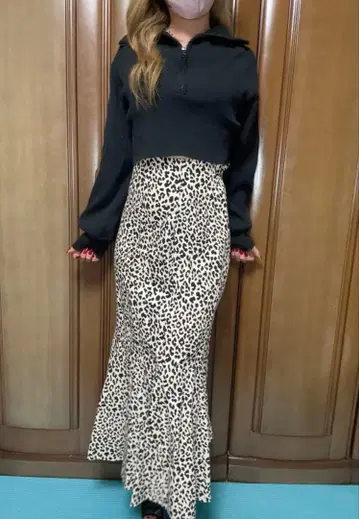 갸루 SLY 애니멀 무늬 머메이드 스커트 사이즈 1