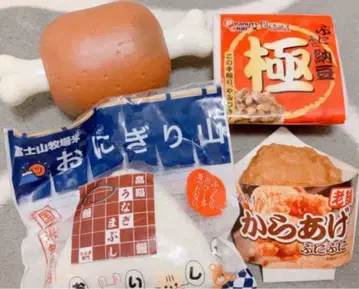 스퀴즈 오니기리 산 가라아게 뼈 달린 고기 낫토 세트 BLOOM 블루