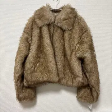 amel 에코 퍼 자켓 / 베이지 / M 사이즈