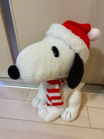 스누피 산타 모자 봉제 인형 약 37cm