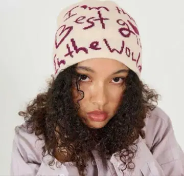 티나:조준 니트 모자 크림색