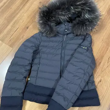 TATRS 여성용 다운 자켓 네이비 후드 탈부착 가능