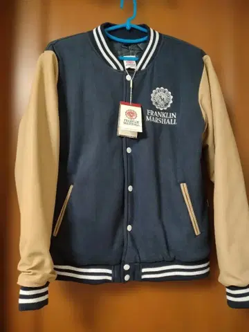 FRANKLIN MARSHALL 바시티 자켓 2XL 네이비/베이지