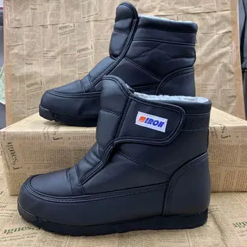 새상품 남성용 L 사이즈 방한 보아 안감 인조 가죽 숏부츠 블랙 1392