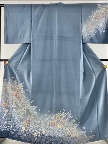 파란색 꽃무늬 손그림 호몬기