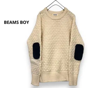 BEAMS BOY 엘르 패치 니트 울 니트