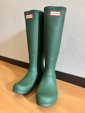 HUNTER 그린 장화 버클 포함