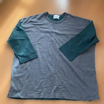 nunuforme 7부 소매 배색 티셔츠 누누