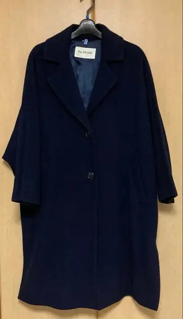 레이빔즈 울 코트 네이비 프리 사이즈