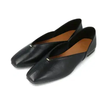 극연 플랫슈즈 페탄코 펌프스 블랙 23cm