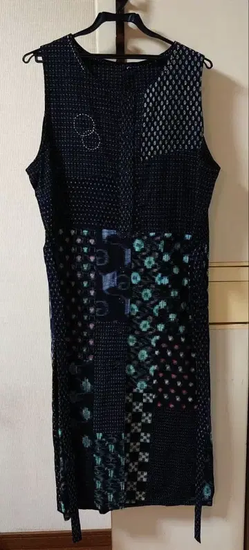 #핸드메이드#리메이크#점퍼스커트#패치워크#미사용#F