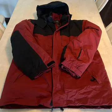 Eddie Bauer 다운 자켓 레드 블랙