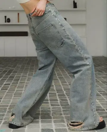 [ knuth marf ] side line studs denim