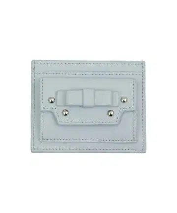 Candy Stripper 리본 포함 카드 케이스 라이트 블루