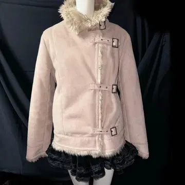 헤이세이 갸루 Y2K 그런지 퍼 무스탕 자켓 헤이세이 초기