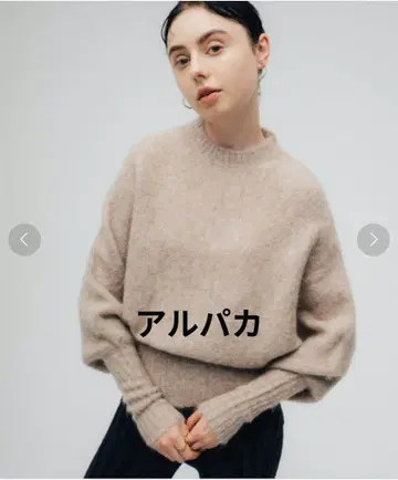 [ 알파카 ] led.tokyo 백 슬릿 샤기 니트 풀오버