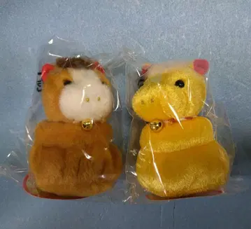 우마못치 브라운 & 금 마치 경단 같은 봉제 인형