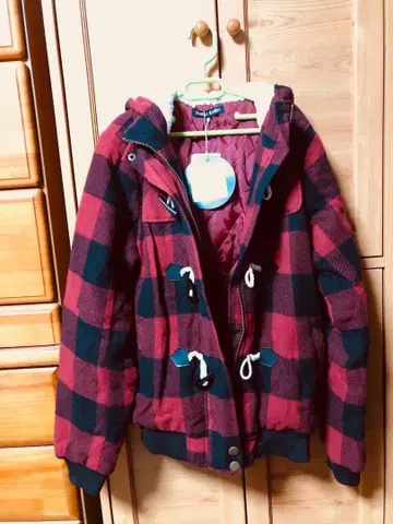 [12/7까지] 펑키 후르츠 체크 무늬 더플 블루종