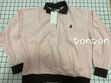 Rest&recreation 핑크 플리스 긴팔 피케 셔츠