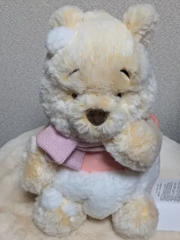 디즈니 한정판 곰돌이 푸 봉제 인형 WHITE POOH 약 32cm