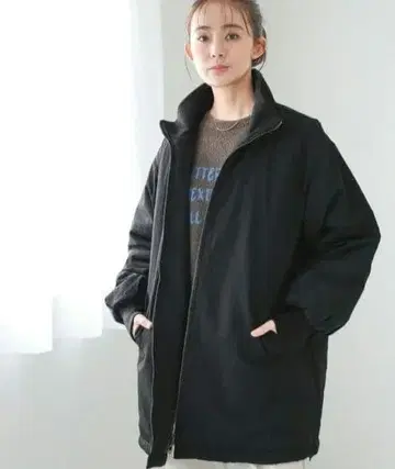 미사용 GLOBAL WORK 워셔블 스탠드 미들 블루종 블랙 M