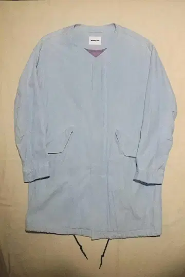 monkey time 라이트 데님 노카라 모즈 코트 새상품급