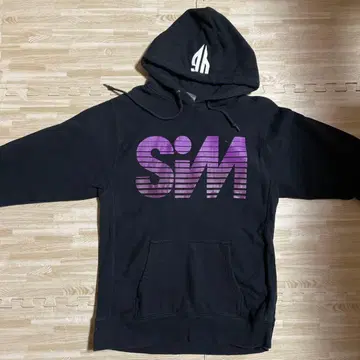 SiM 블랙 XL 후드티 그라데이션 로고