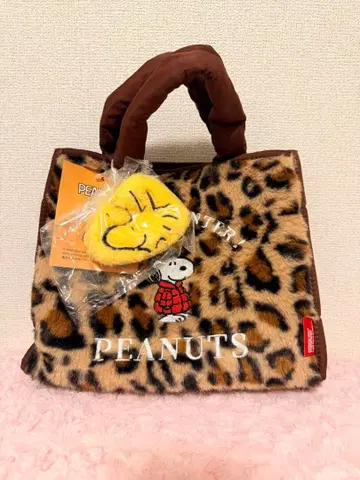 새상품 SNOOPY 토트백 시마무라 레오파드 무늬 표범 무늬