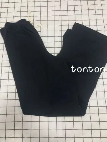 GLOWNY 블랙 조거 팬츠 드로스트