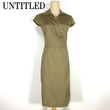 LA3300 언타이틀 반팔 랩 원피스 베이지 1