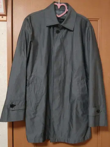 고타이리쿠 그레이 스트라이프 트렌치코트