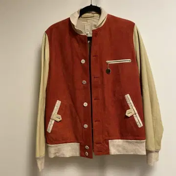 세미나드 / 스웨이드 점퍼 빨간색과 베이지 사이즈 2