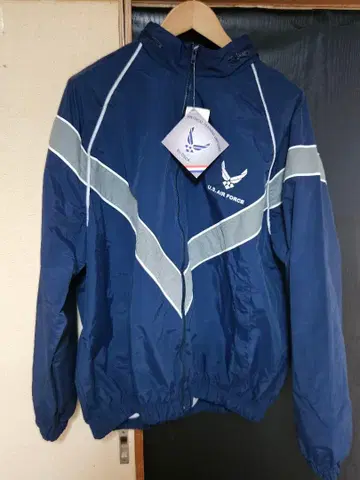 실물 미군 U.S.AIR FORCE PTU 자켓 NAVY 후드 부착