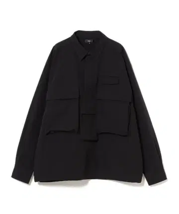 BEAMS 발수 액션 풀오버 셔츠 밴드 포함 포켓 테크