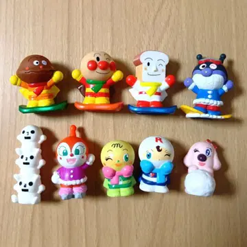 호빵맨 손가락 인형 소프트 비닐 겨울 스노우보드 겨울