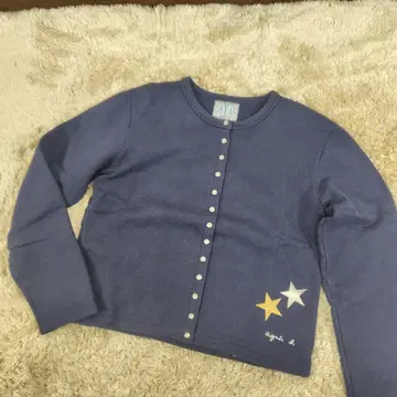 agnes b. 가디건 프레션 로고 자수 프랑스제