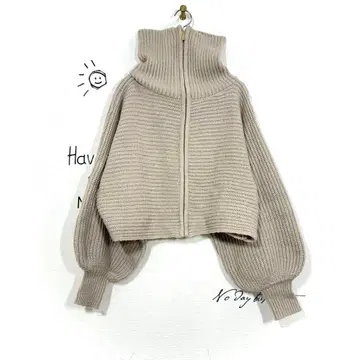 GRL 크롭 가디건(F) 벌룬 슬리브 집업 걸리시