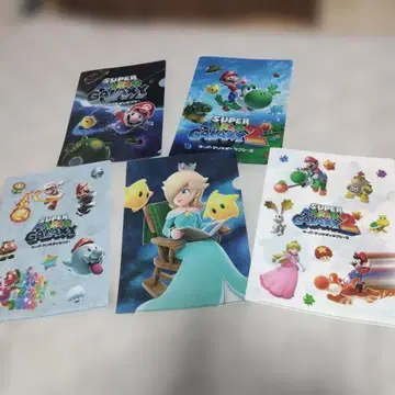 슈퍼 마리오 갤럭시 클리어 파일 5장 세트