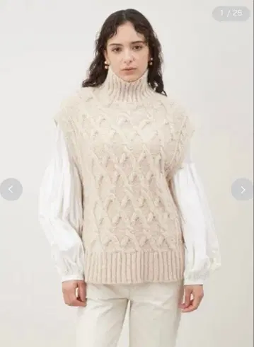 Mila Owen 케이블 니트 베스트 이너 포함 사이즈 0