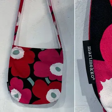 새상품급 marimekko 우니코 꽃무늬 숄더백 마리메꼬