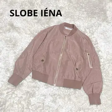 슬로브 이에나 더스티 핑크 블루종 자켓 노카라 점퍼 36