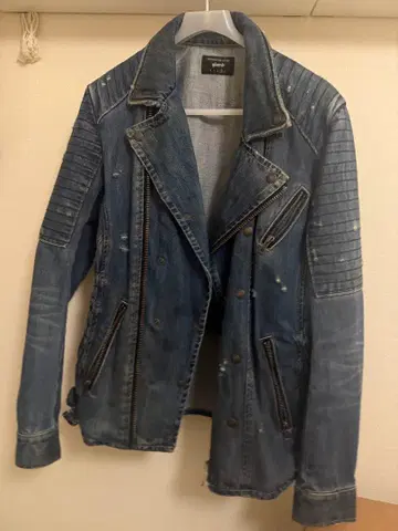 glamb 더블 브레스트 데님 자켓