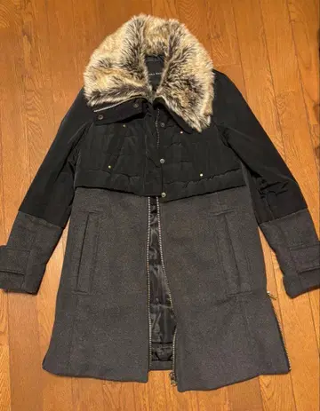 ZARA BASIC 퍼 코트 S